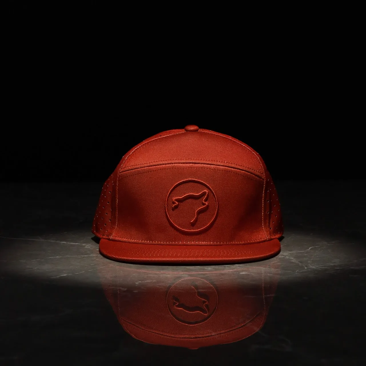 Flat Bill Snapback Hat Blood Orange