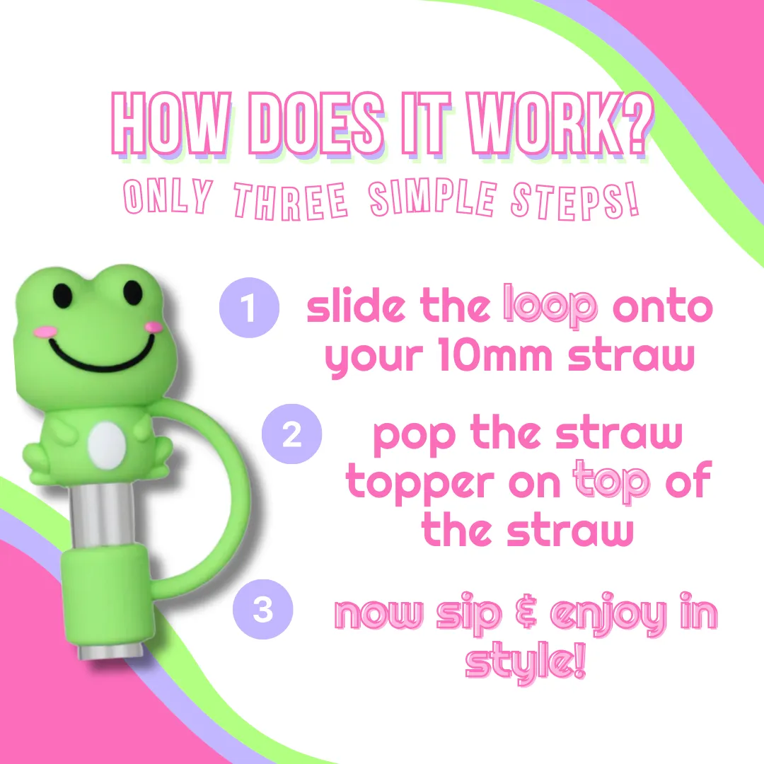 Frog Straw Topper