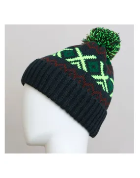 GEO FAIRISLE POMPOM TOQUE