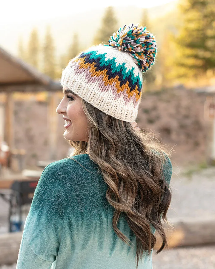 Grace & Lace Reversible Pom Hat (Snowcap)