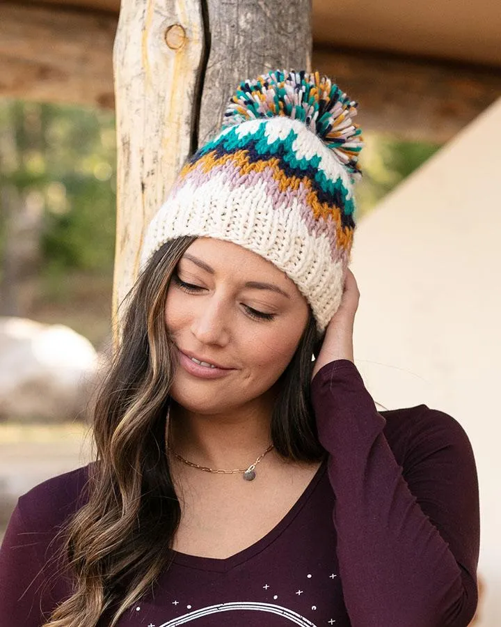 Grace & Lace Reversible Pom Hat (Snowcap)