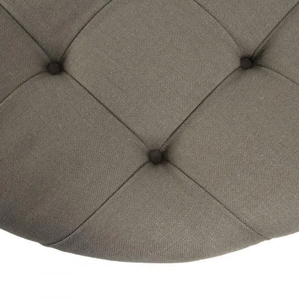 Gray Maison Tufted Round Ottoman