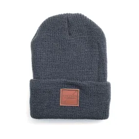 Greyson Leather Patch Beanie