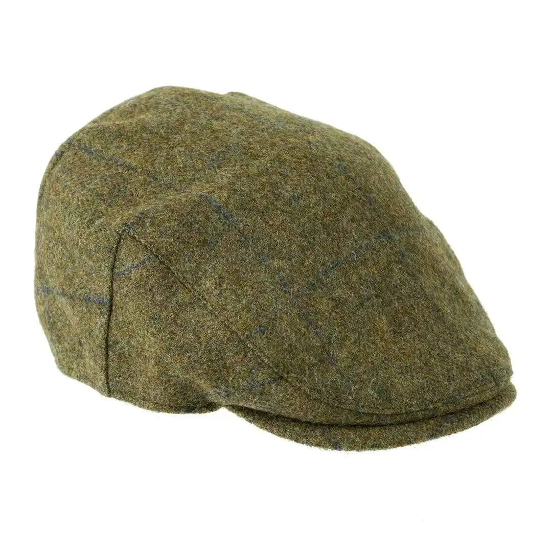 Heather Kinloch Waterproof British Tweed Flat Cap Navy Check