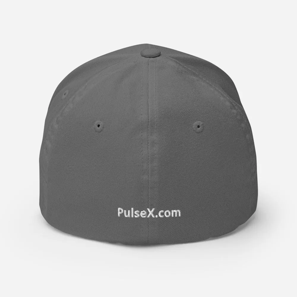 HEX PulseX PulseChain Structured Twill Cap - Flexfit - With Side and Back Embroidery