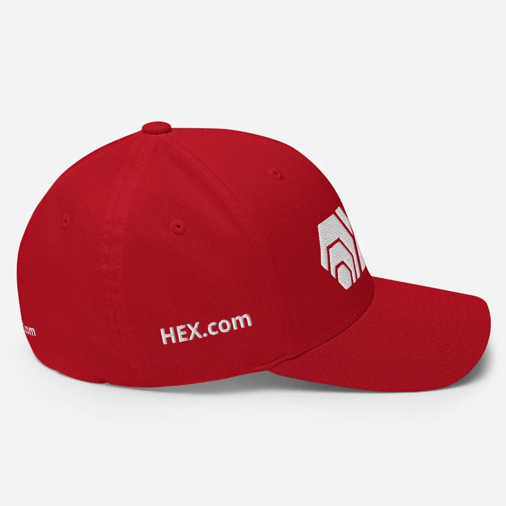 HEX PulseX PulseChain Structured Twill Cap - Flexfit - With Side and Back Embroidery