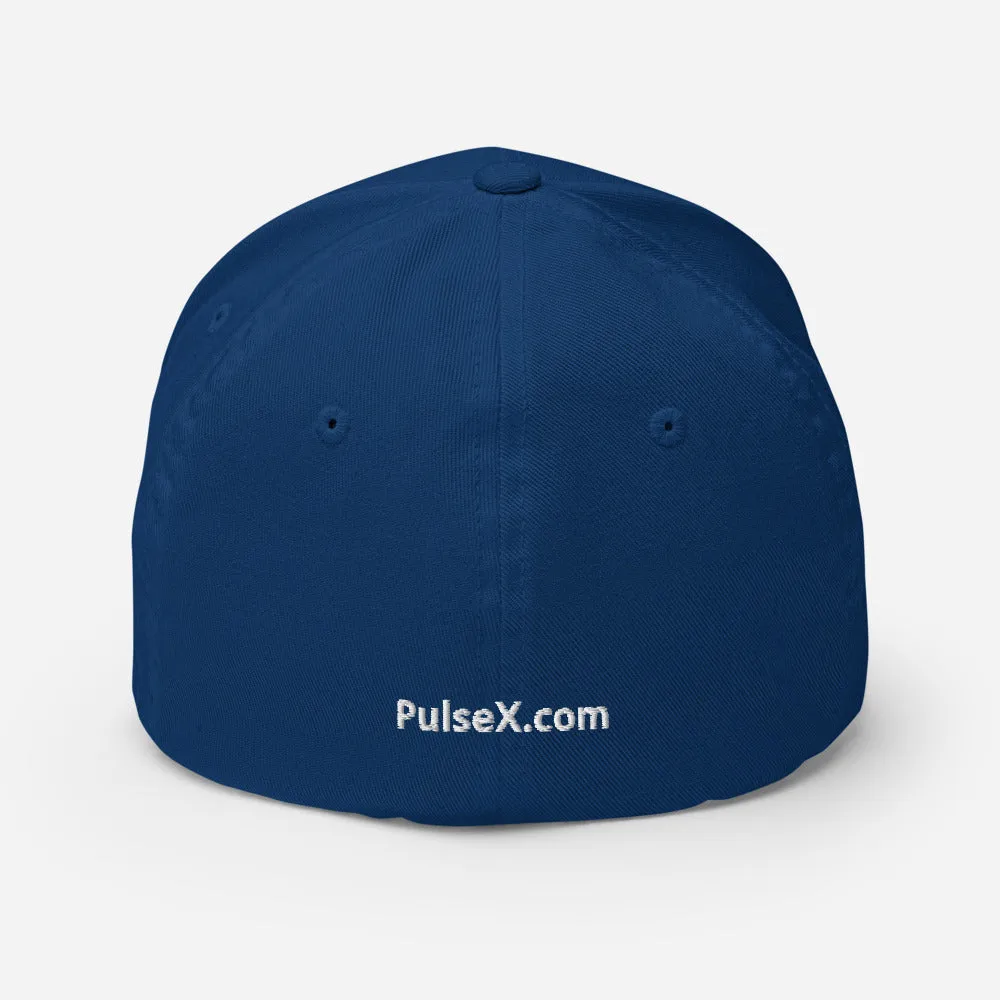 HEX PulseX PulseChain Structured Twill Cap - Flexfit - With Side and Back Embroidery