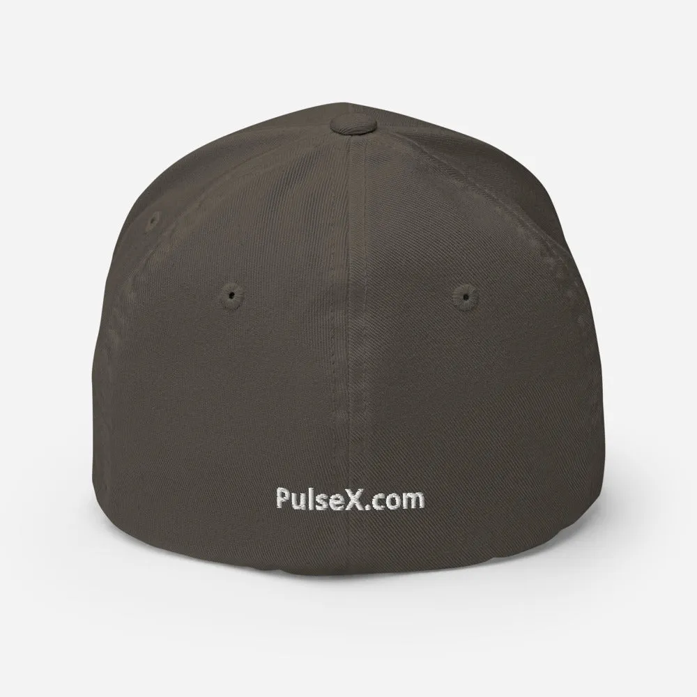 HEX PulseX PulseChain Structured Twill Cap - Flexfit - With Side and Back Embroidery