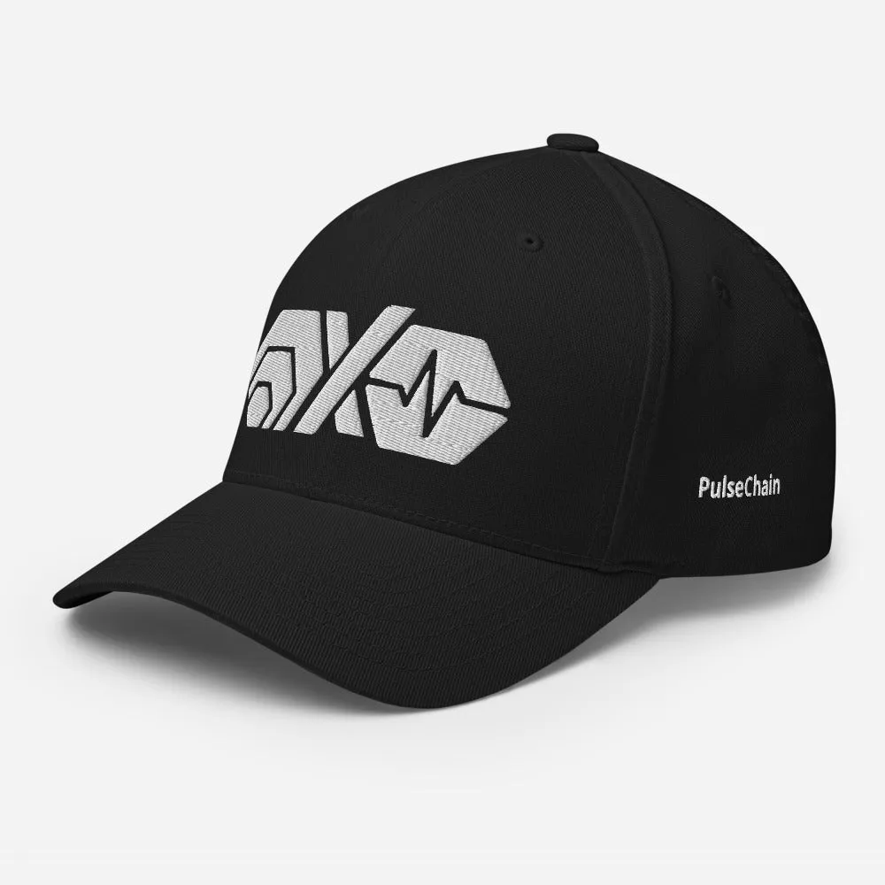 HEX PulseX PulseChain Structured Twill Cap - Flexfit - With Side and Back Embroidery