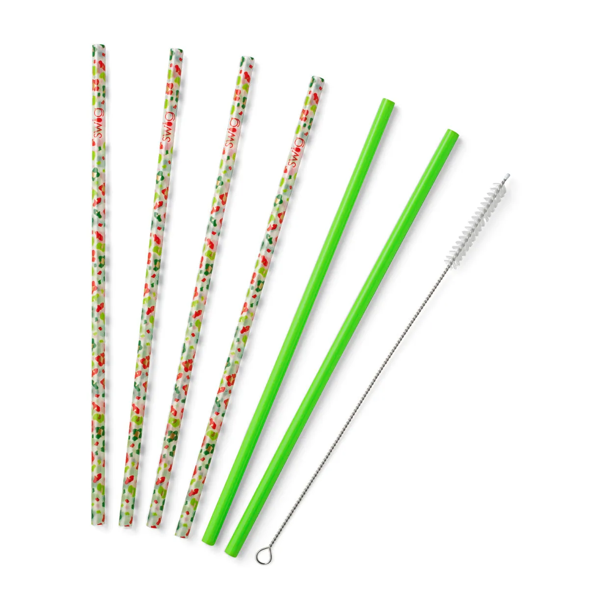 Jingle Jungle & Lime   Reusable Straw Set (Tall)