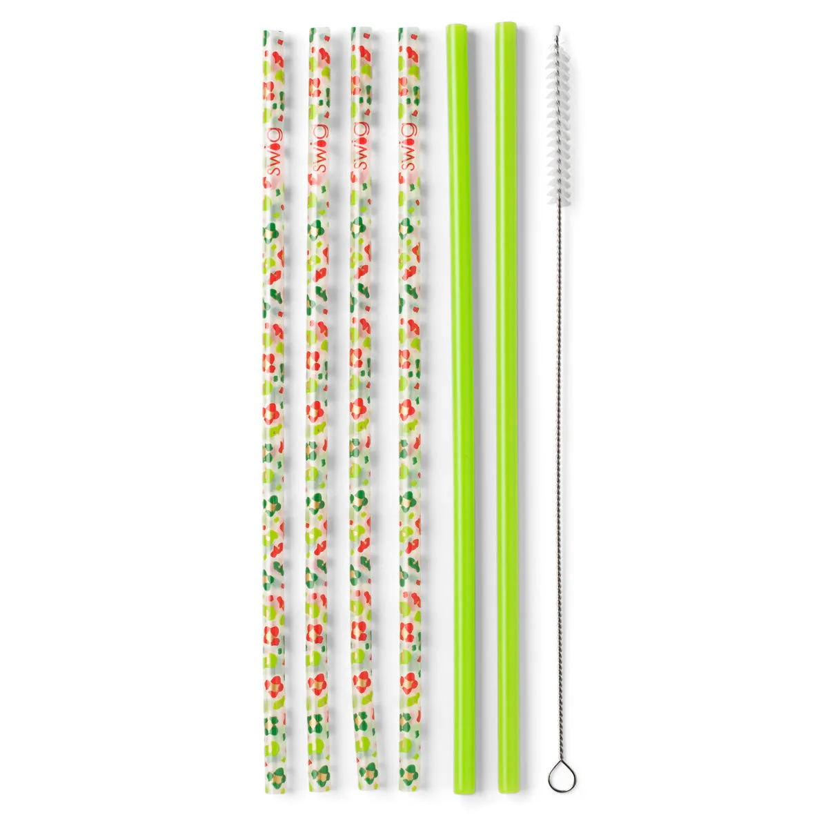 Jingle Jungle & Lime   Reusable Straw Set (Tall)