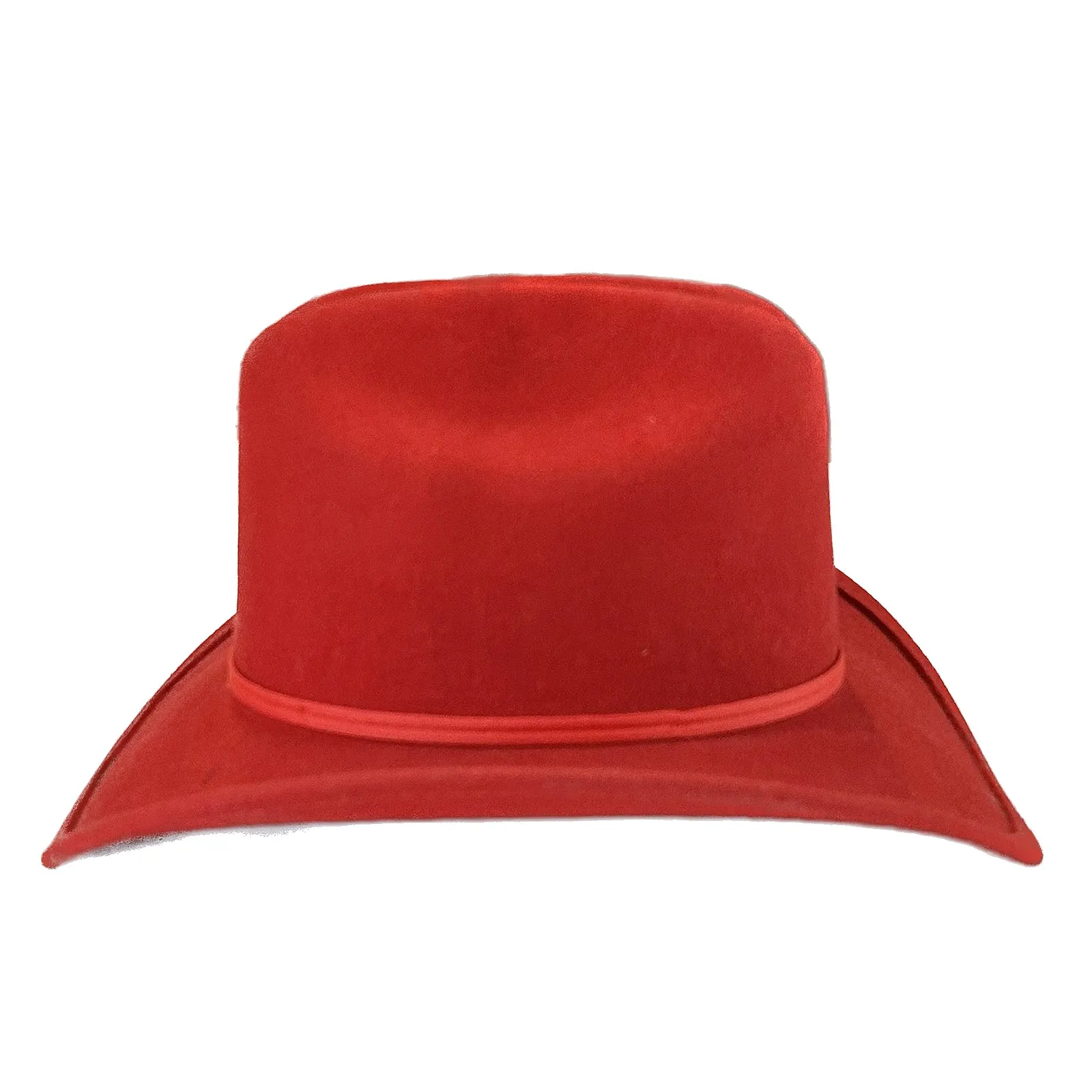 Kid's Red Hard 100% Wool Felt Western Hat