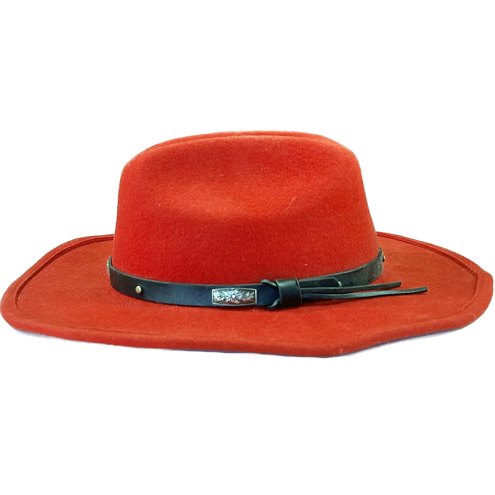 Kid's Red Soft 100% Wool Felt Western Hat