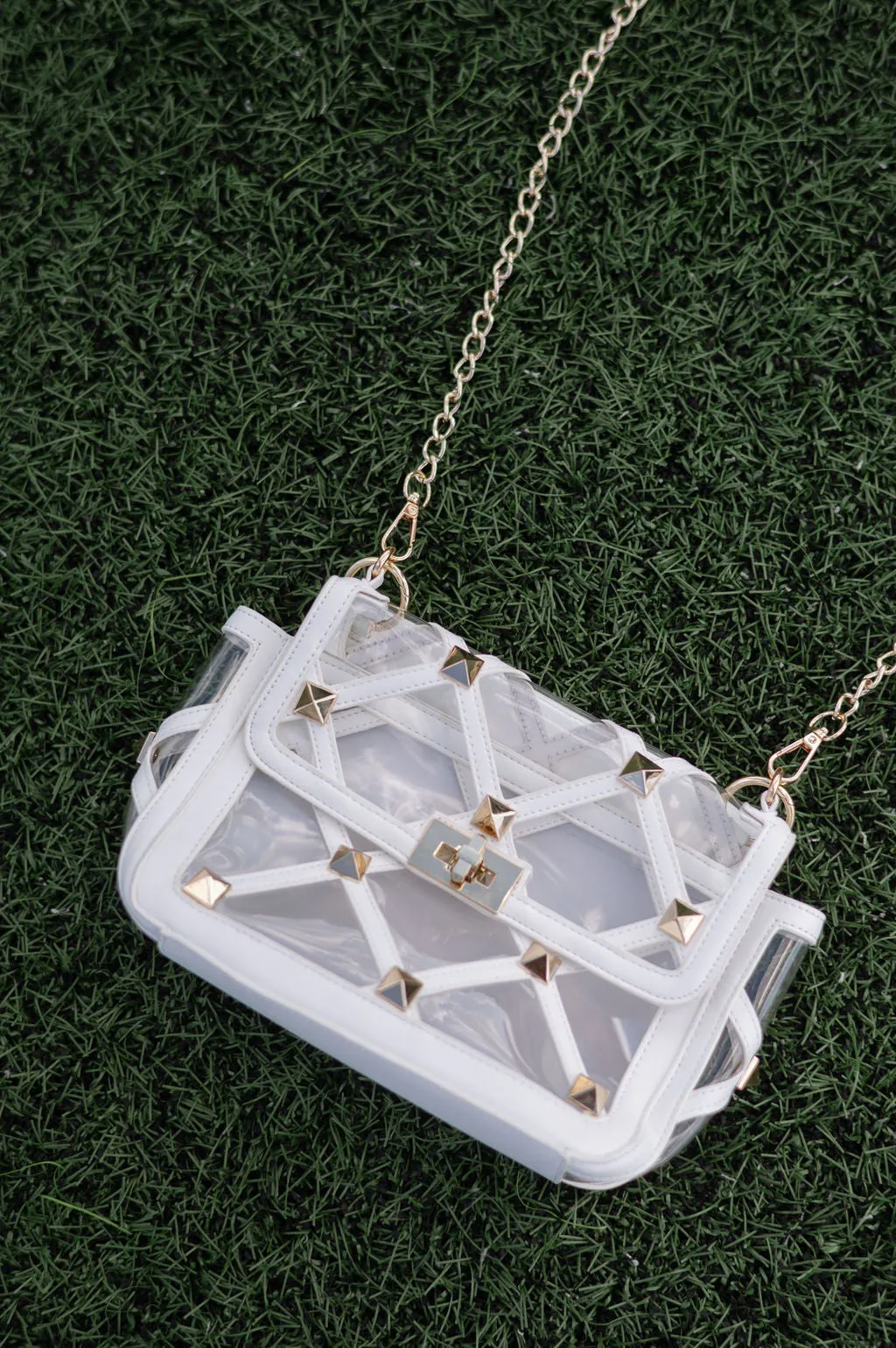 Lily Clear Purse-White