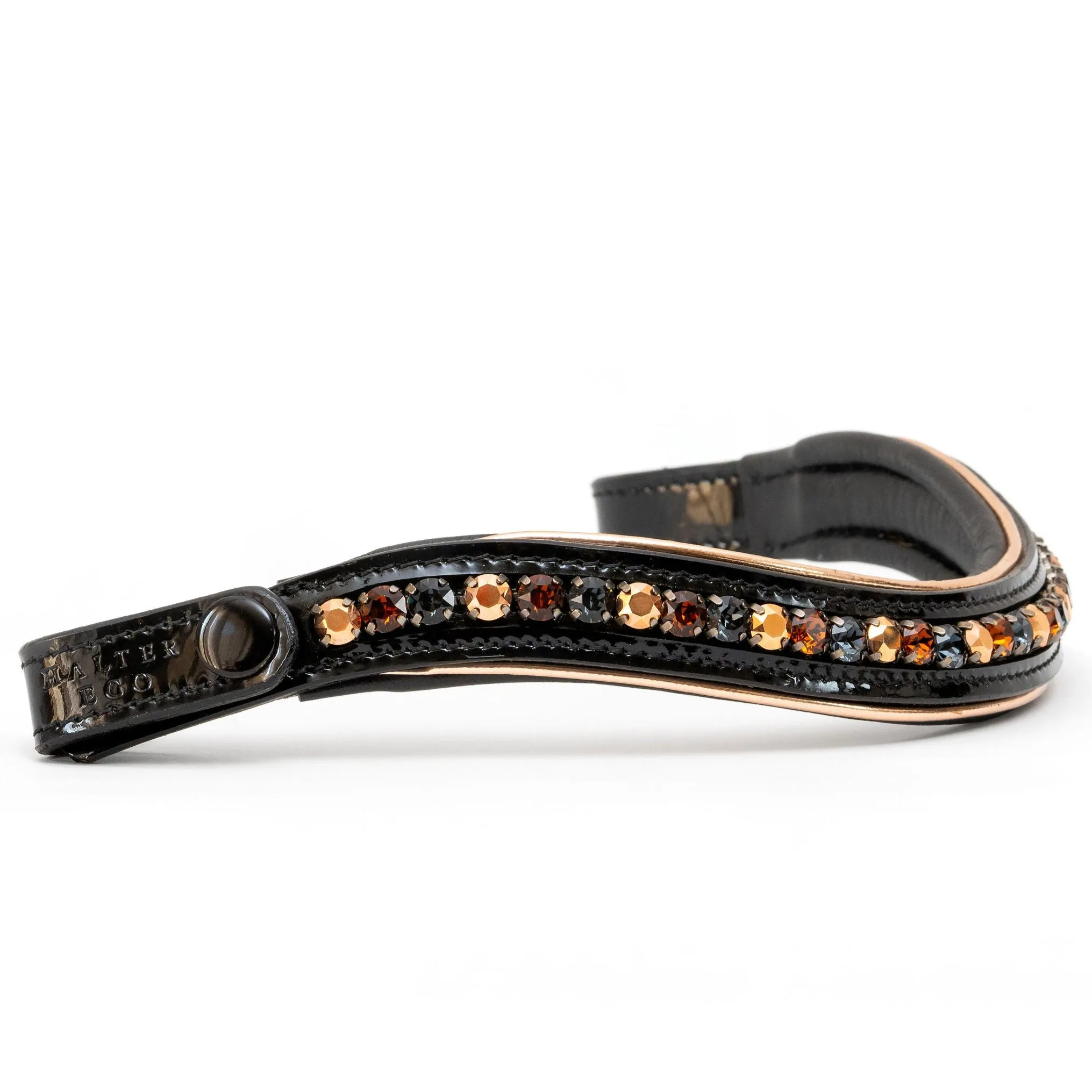 Lyamora Limited Edition Black Patent Snap Browband