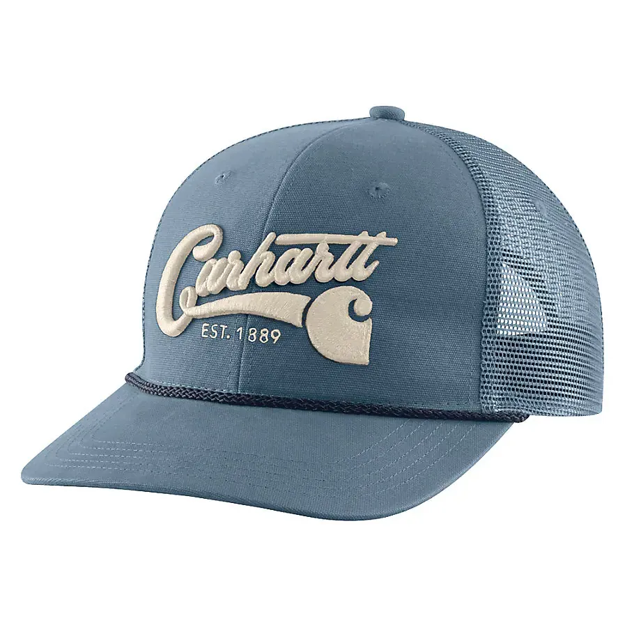 MEN'S CANVAS MESH-BACK SCRIPT CAP