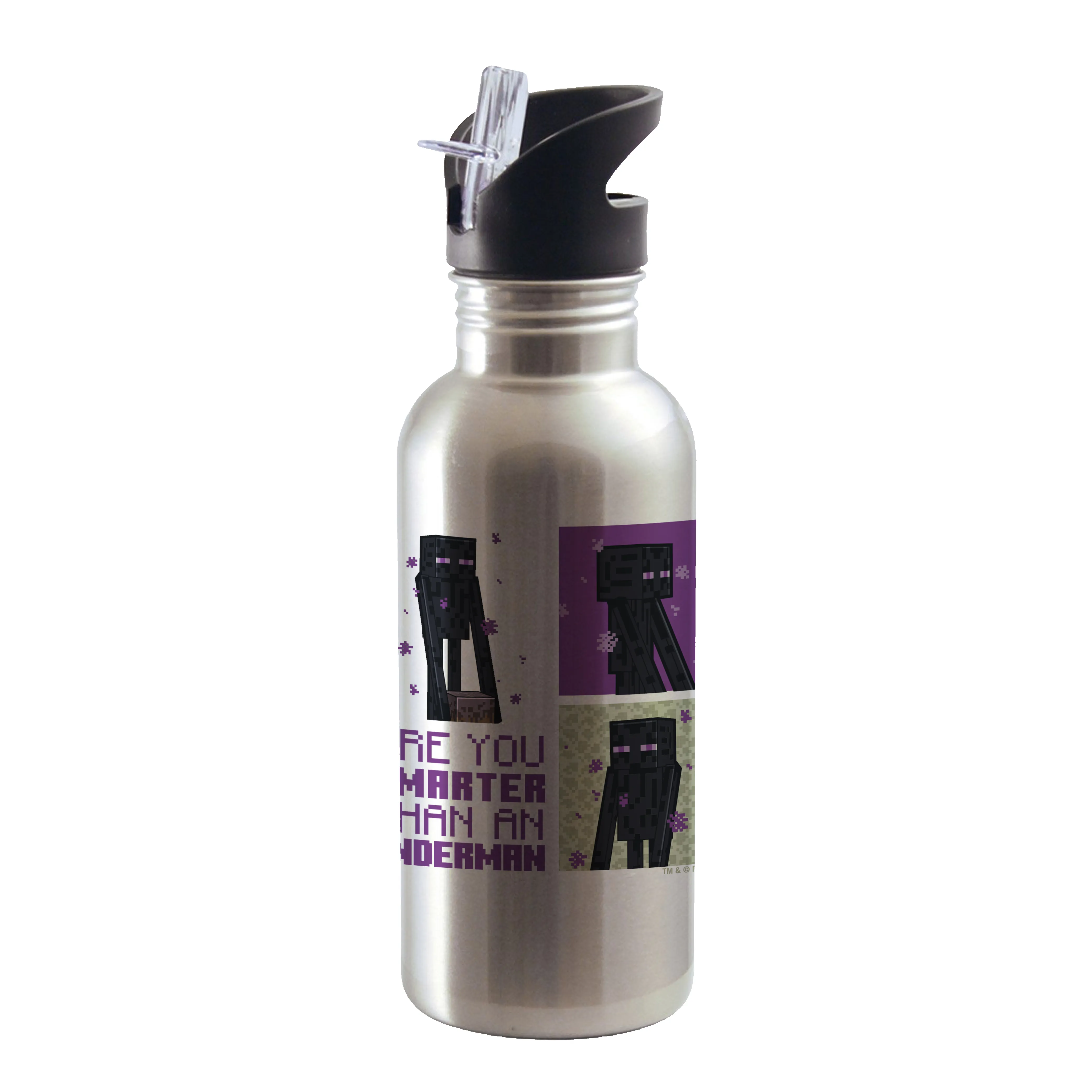 Minecraft Are You Smarter Than an Enderman Screw Top Water Bottle