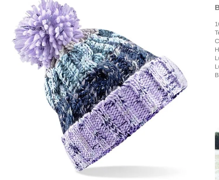 Pom Pom Beanie - Lavender