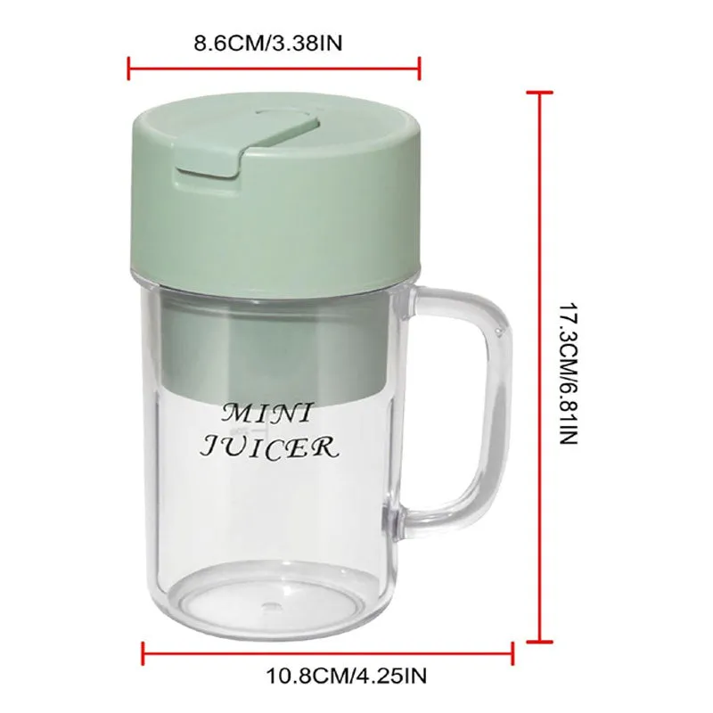 Portable Rechargeable Juicer Blender Cup With Straw