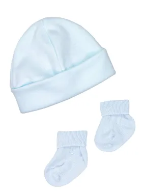 Premature Baby Hat and Socks Set - Blue