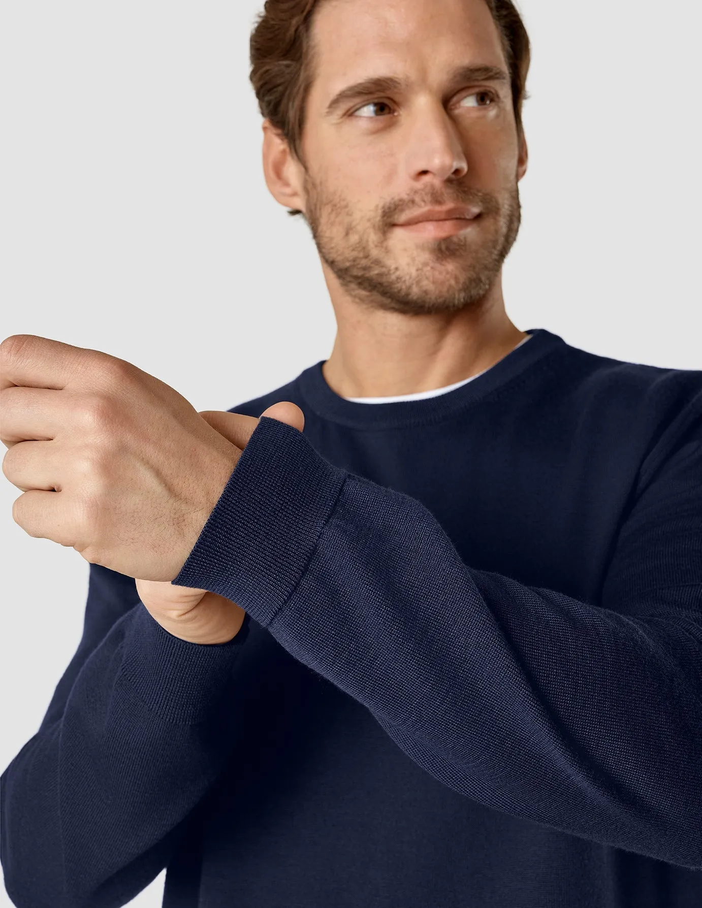 Premium Merino Crewneck Navy