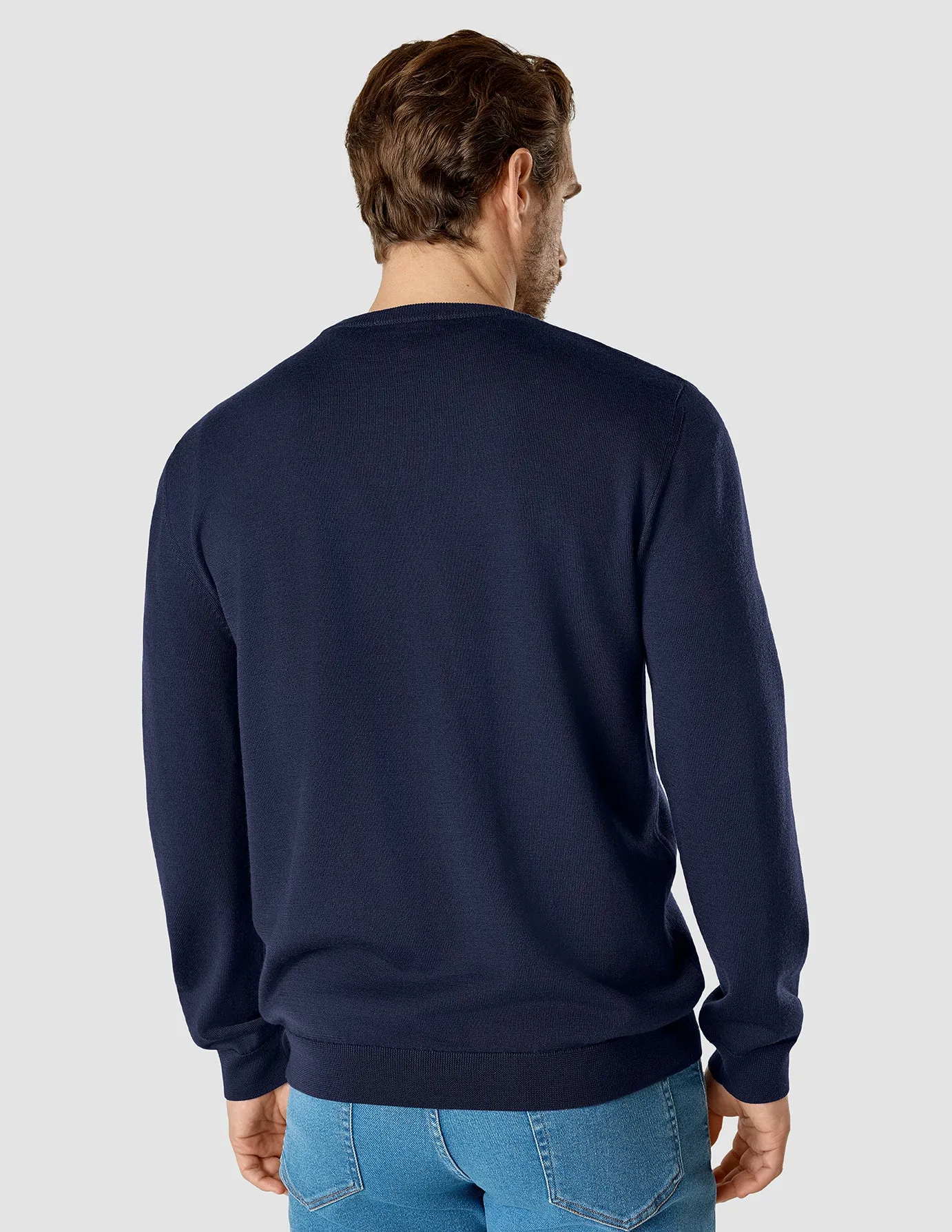 Premium Merino Crewneck Navy