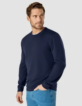 Premium Merino Crewneck Navy