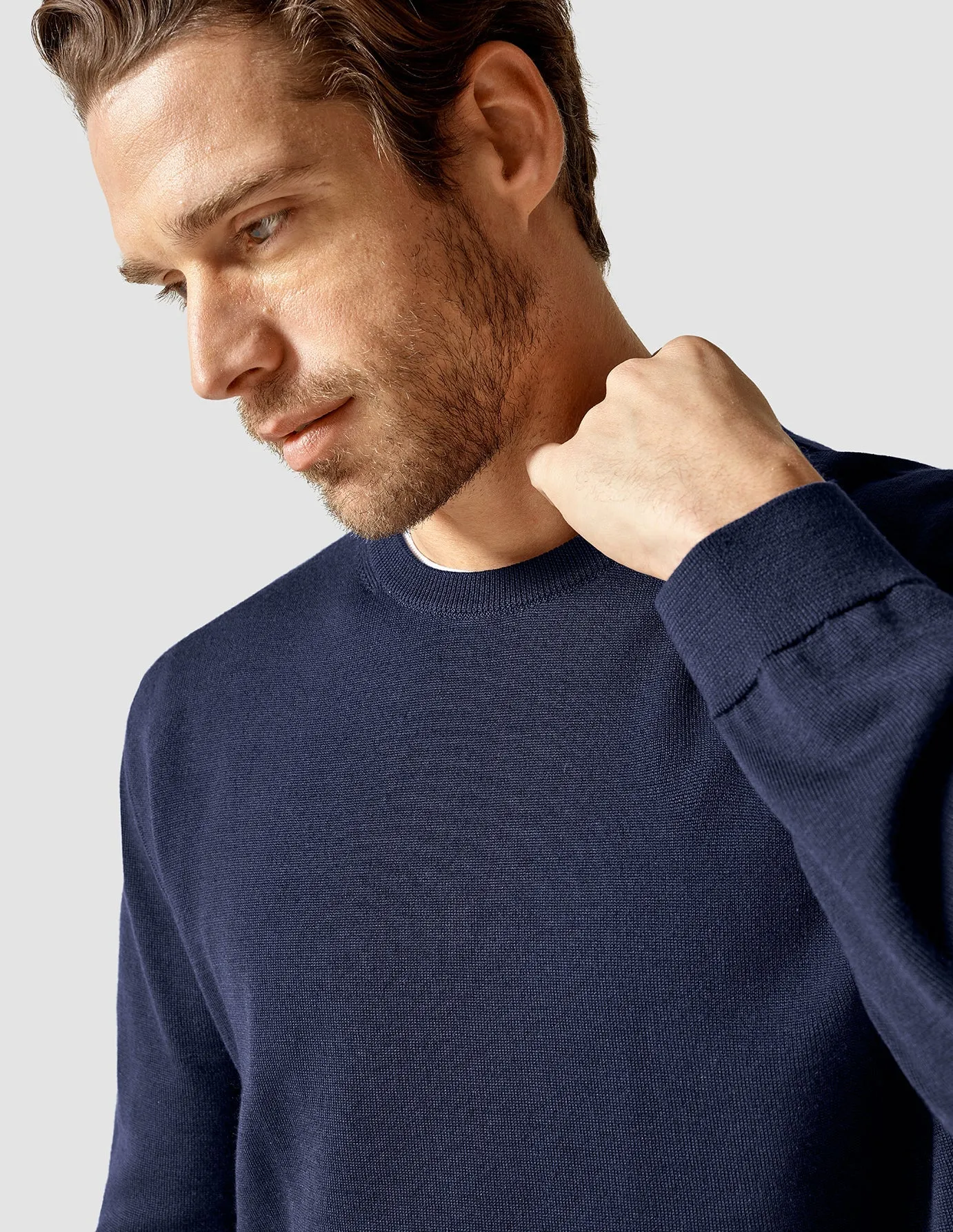 Premium Merino Crewneck Navy