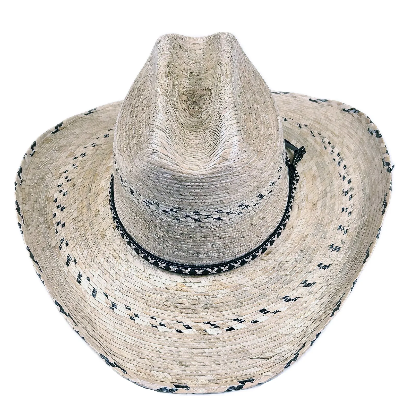 Premium Palm Straw Cattleman Western Cowboy Hat with Chin Cord