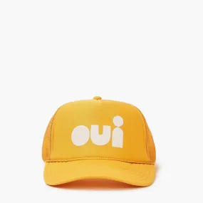 "Oui" Trucker Hat (Marigold)