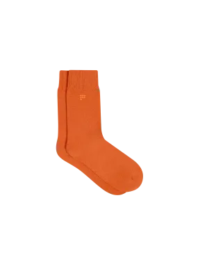 Recycled Cashmere Socks—cinnamon orange