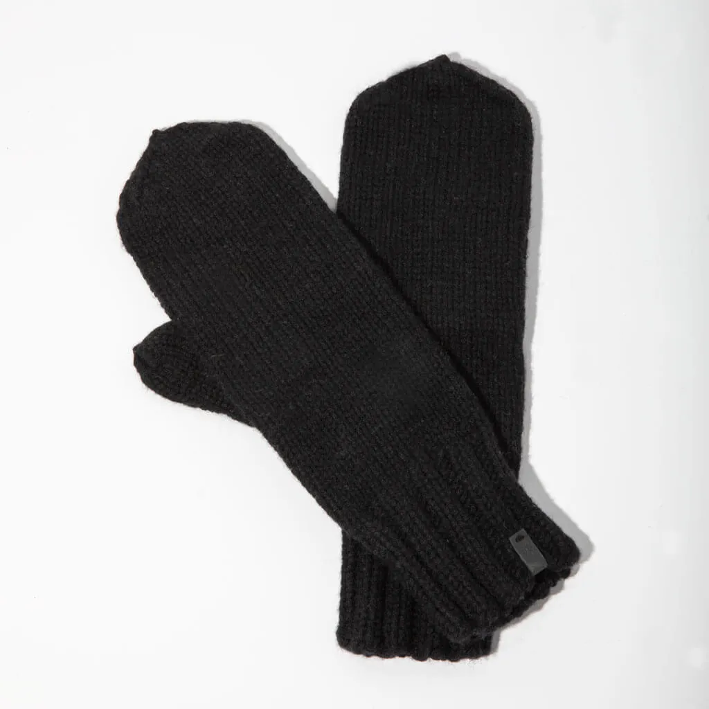 SALE - Merino Mittens - Black