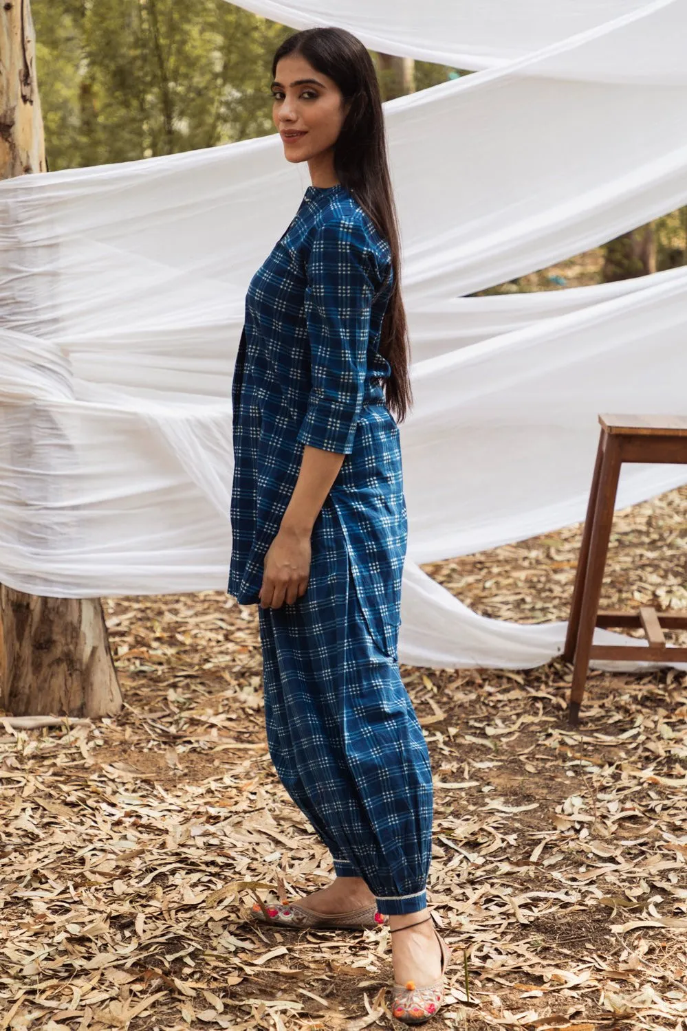 Samiya Indigo Kurta and Harem Pant