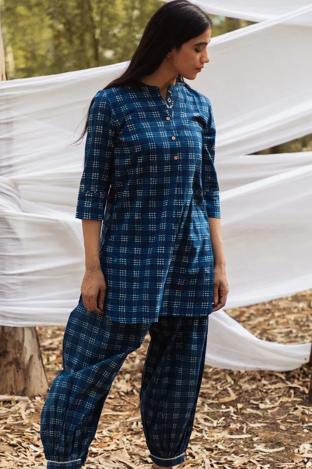 Samiya Indigo Kurta and Harem Pant