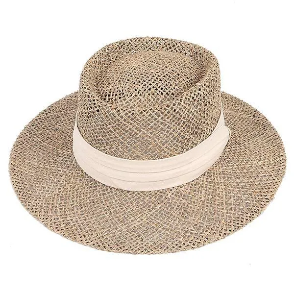 Sunshade Flat Brim Straw Hat 04031752C