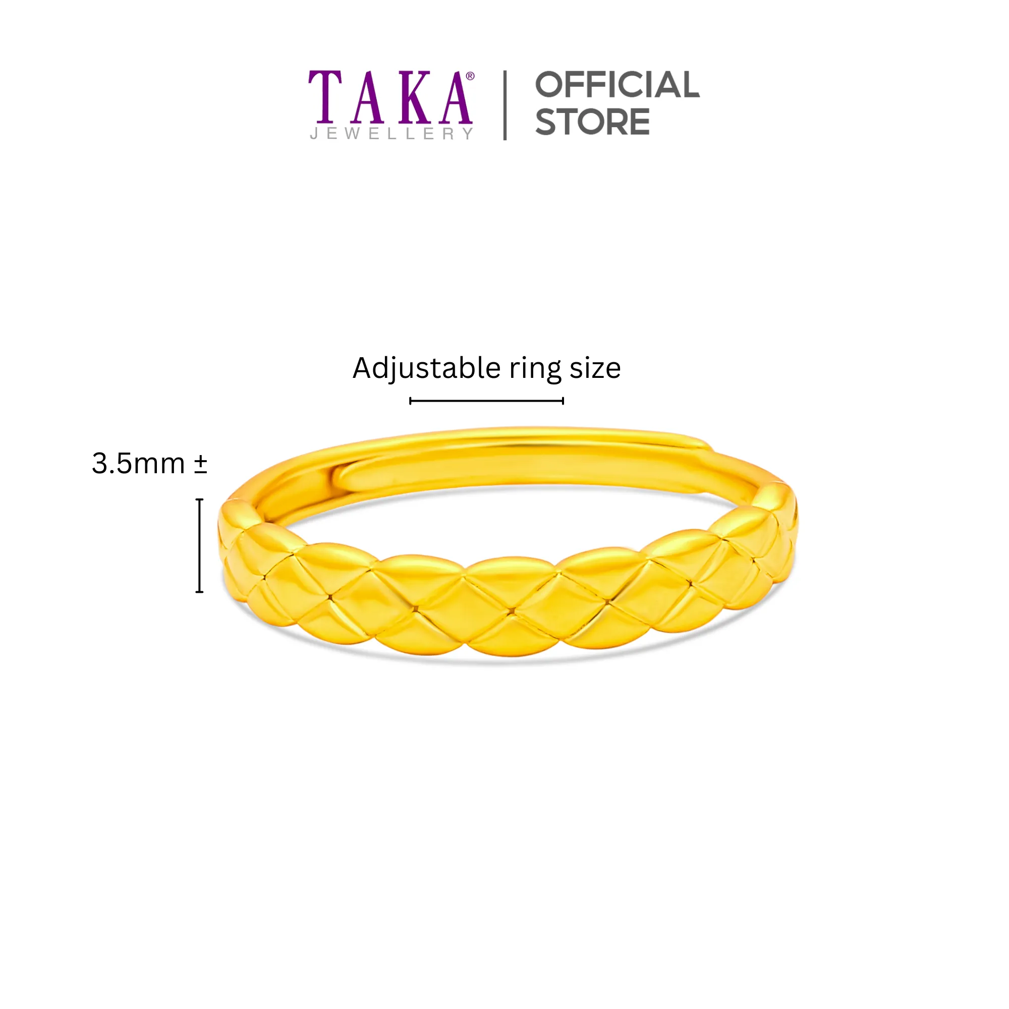 TAKA Jewellery 999 Pure Gold 5G Ring