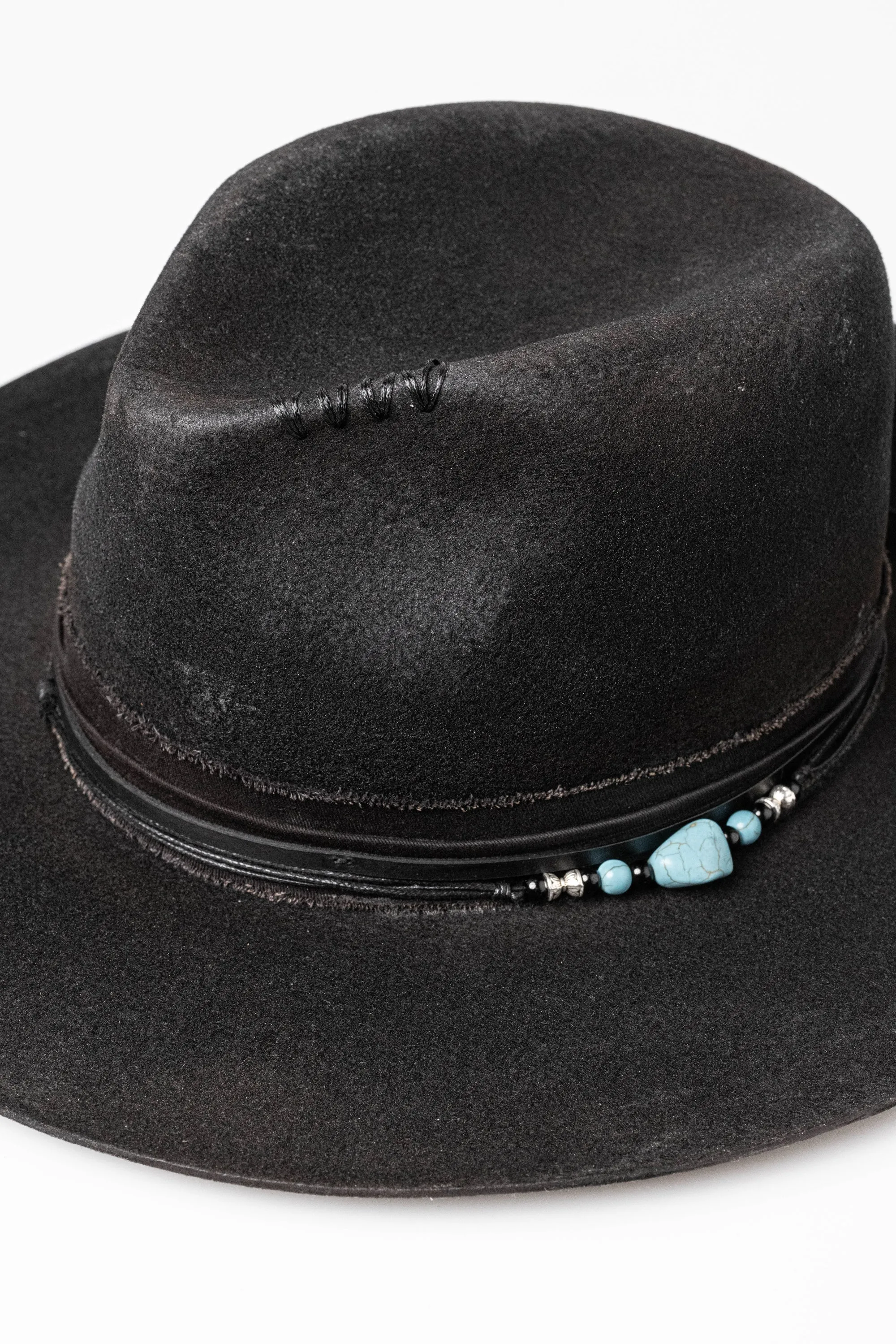 The Gypsy Fedora Hat | Black Heavy Relic