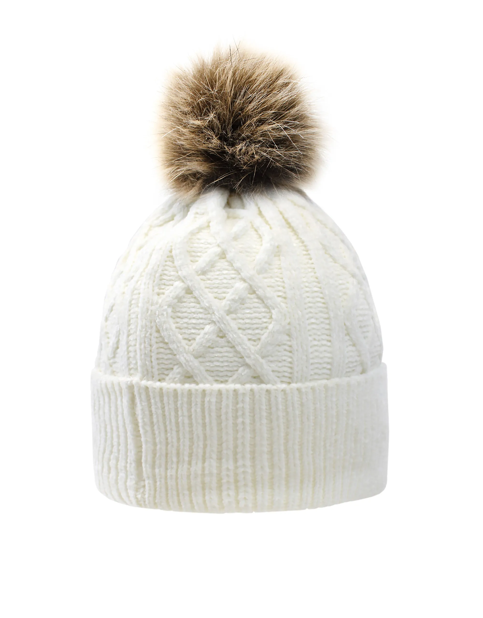 The Ivy Cream Chenille Tuque