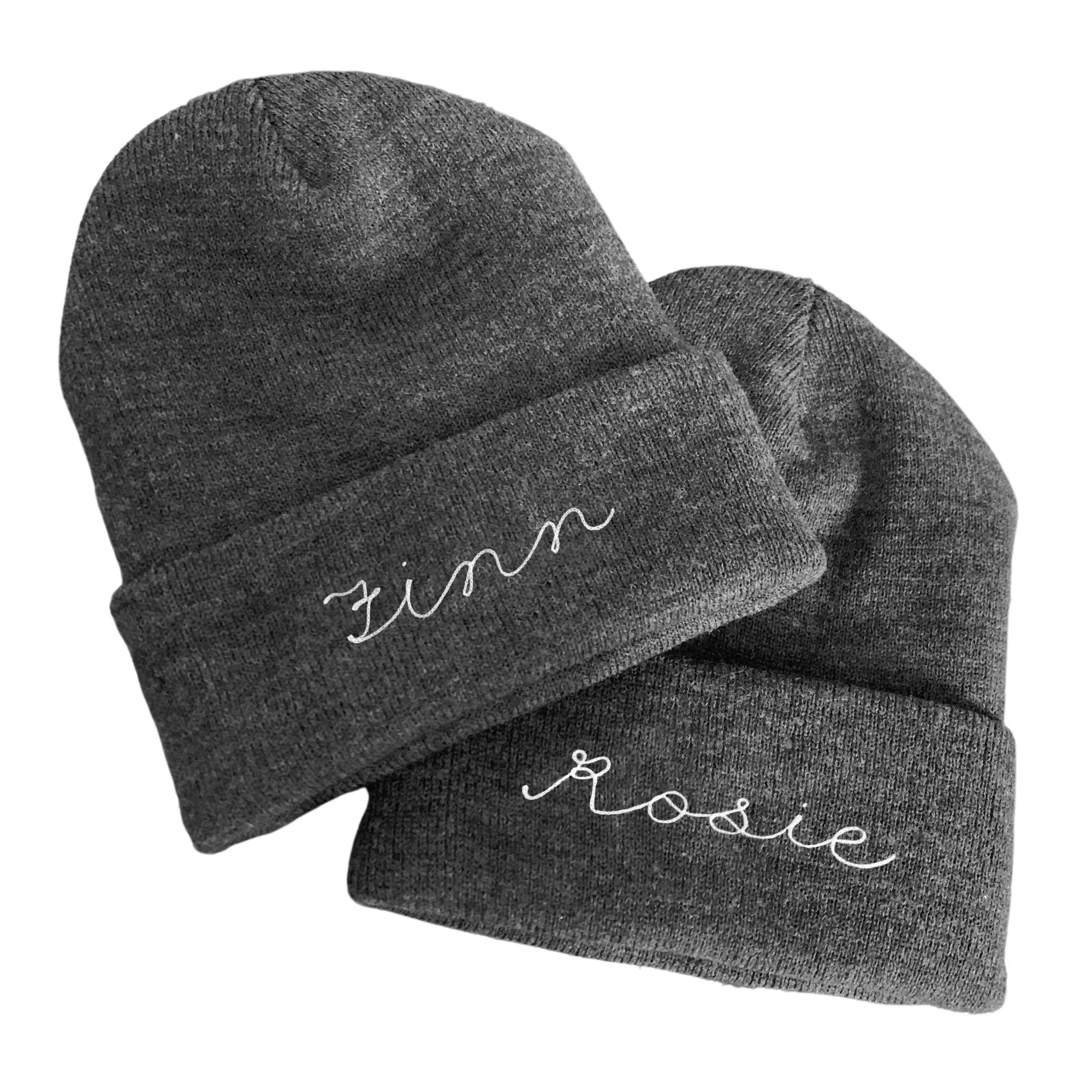 The Kids Chainstitch Beanie - Charcoal Gray