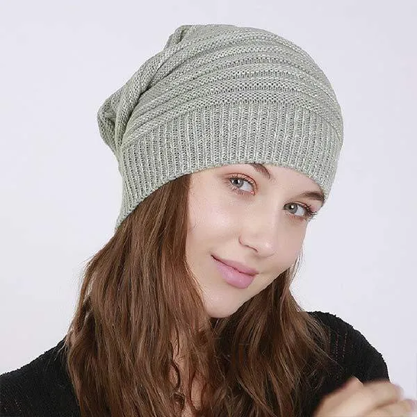 Thin Pleated Heather Beanie 30344460C