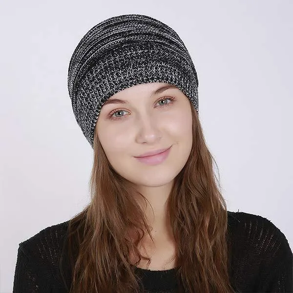 Thin Pleated Heather Beanie 30344460C