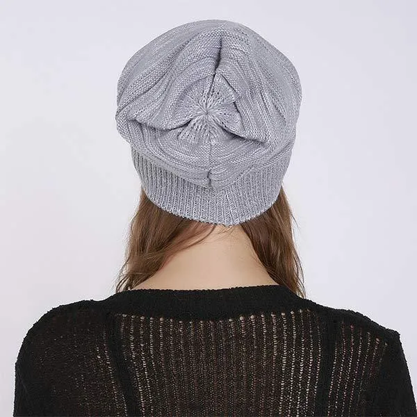 Thin Pleated Heather Beanie 30344460C