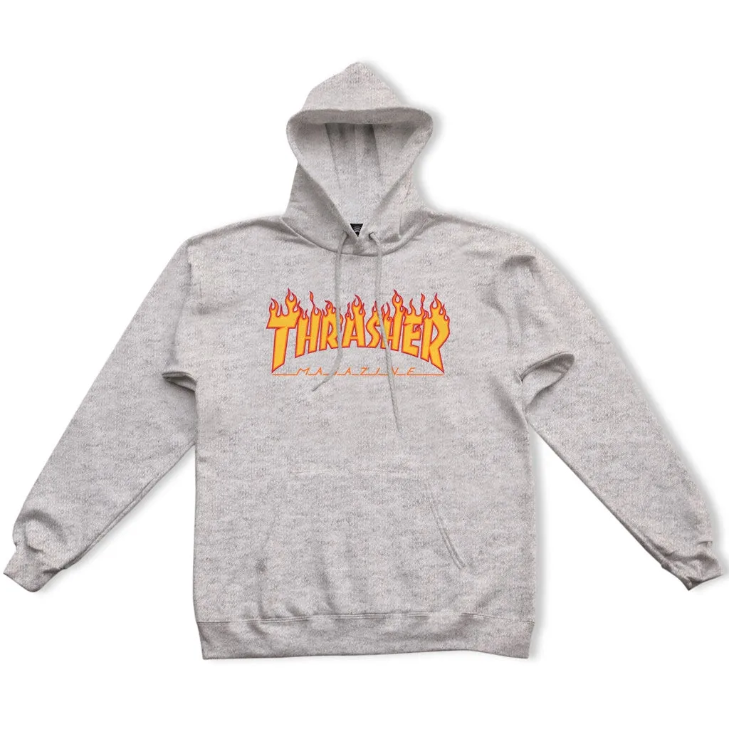 Thrasher Flame Logo Hoodie (Gray)