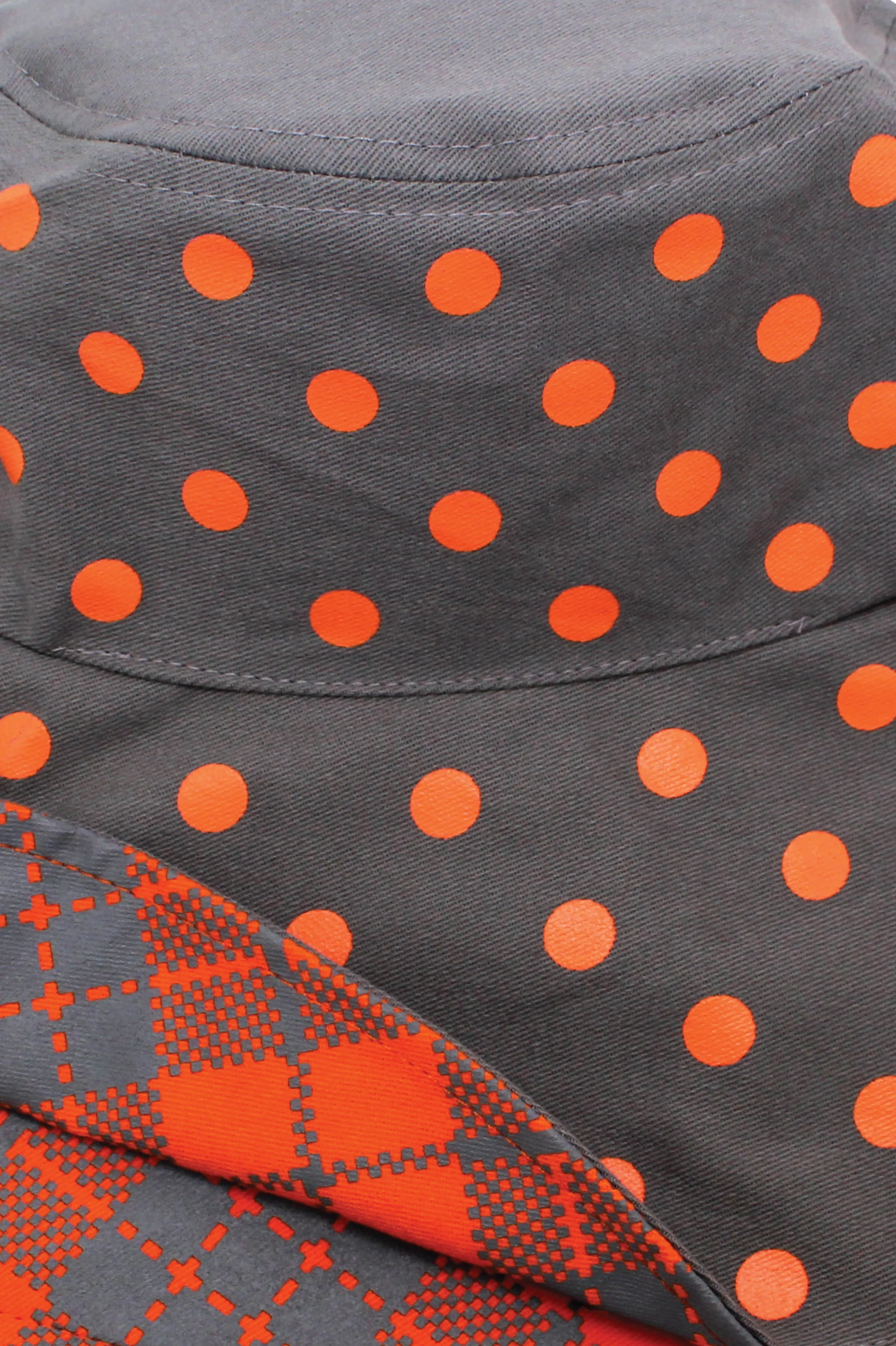 TOUI KAOMA/DOT REVERSIBLE HAT : Orange/Grey