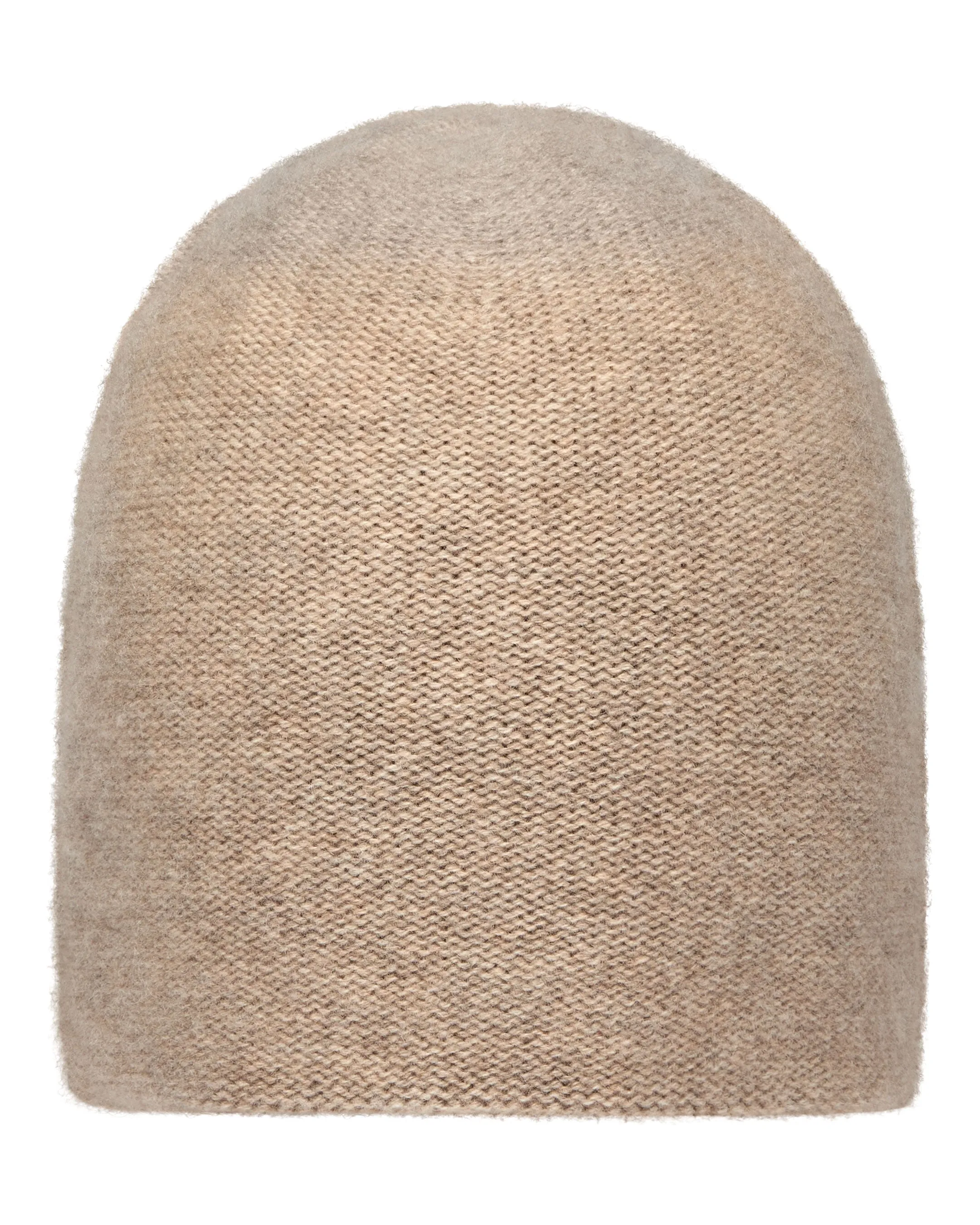 Unisex Double Layer Cashmere Beanie Oatmeal Brown