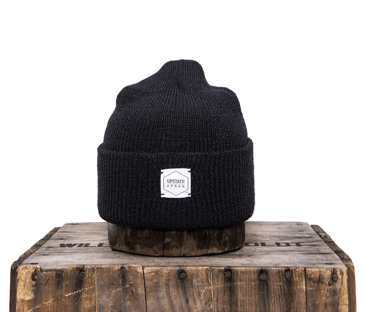 Upstate Stock 100% Wool Watchcap - Black