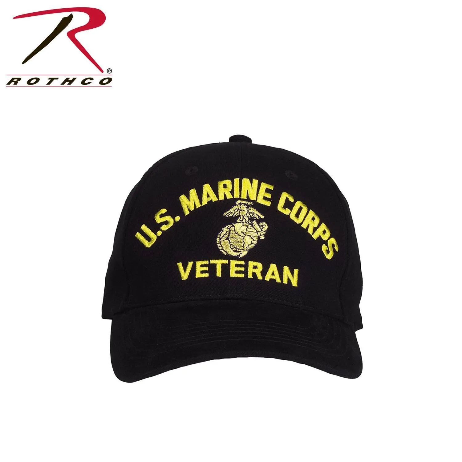 U.S. Marine Corps Veteran Gold & Black Low Profile Hat