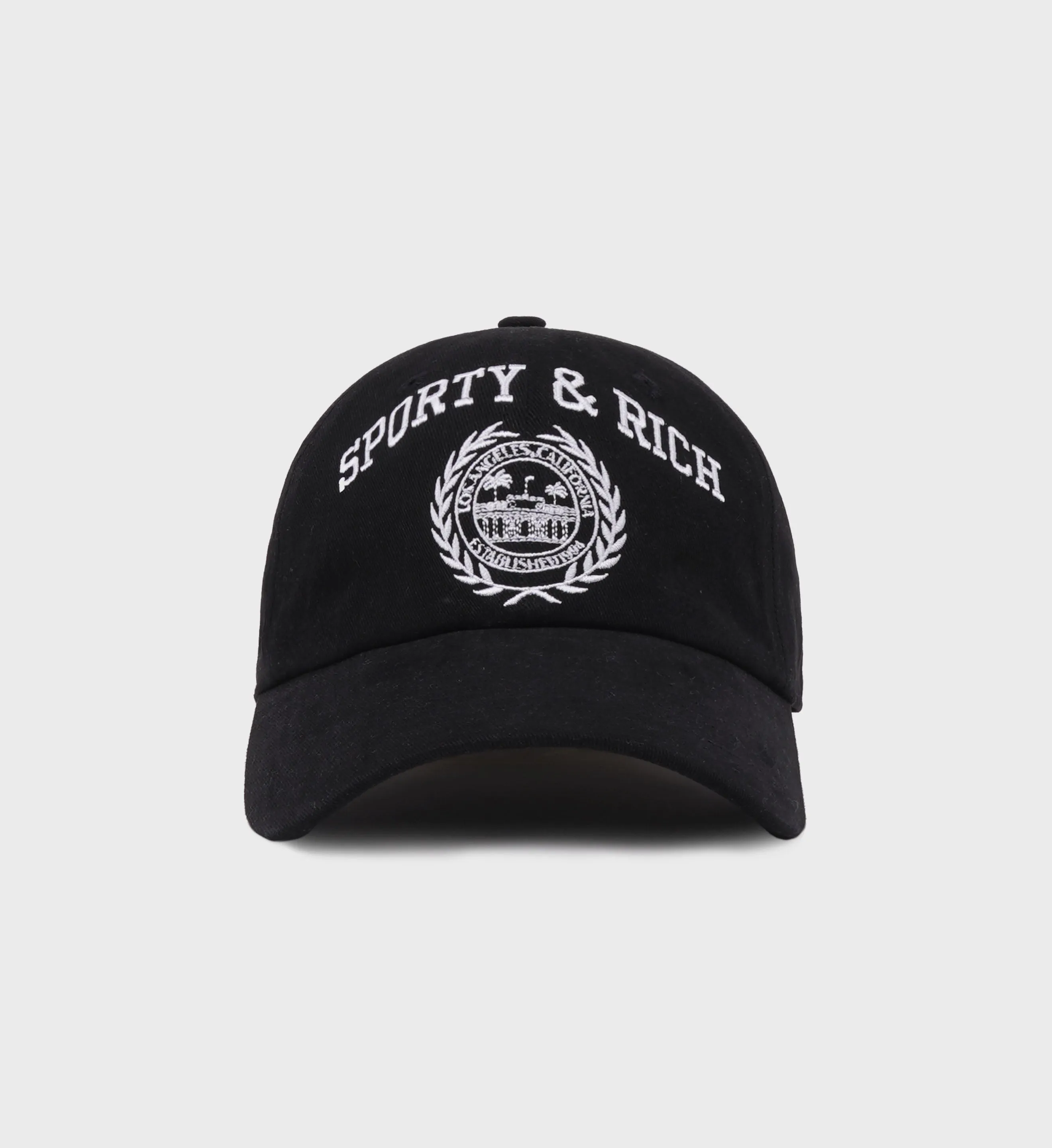 Varsity Crest Hat - Faded Black/White