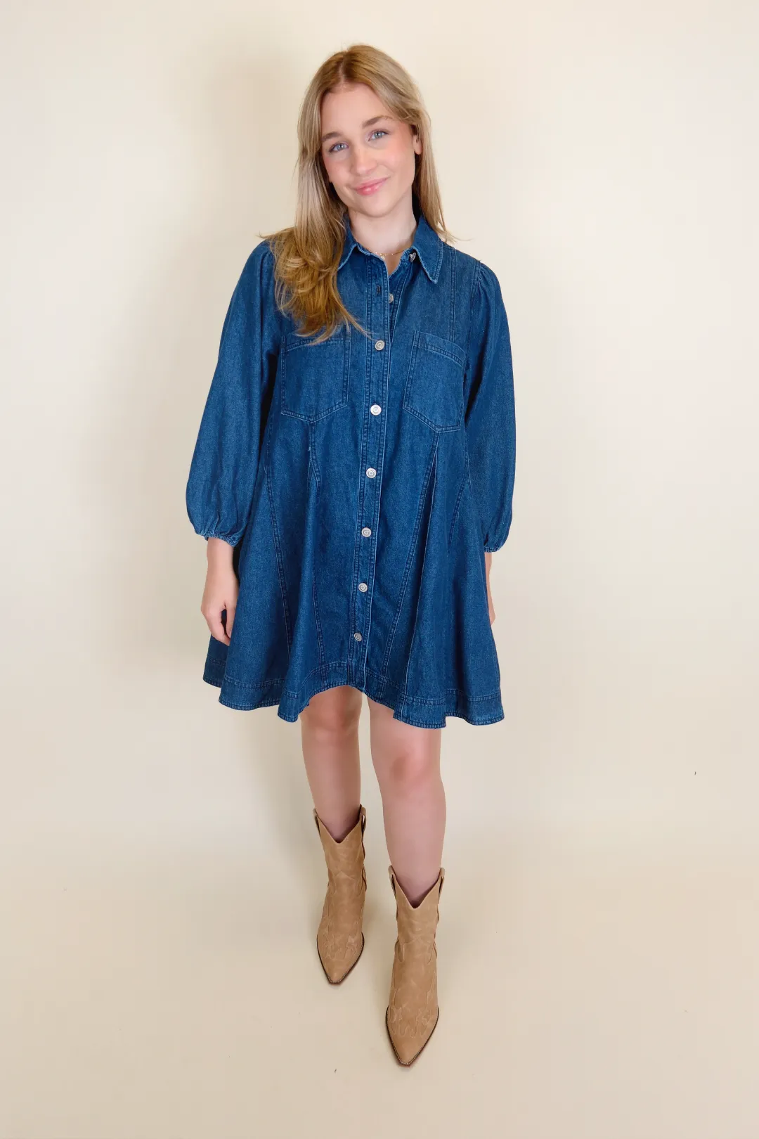 Wildflower Field Denim Dress