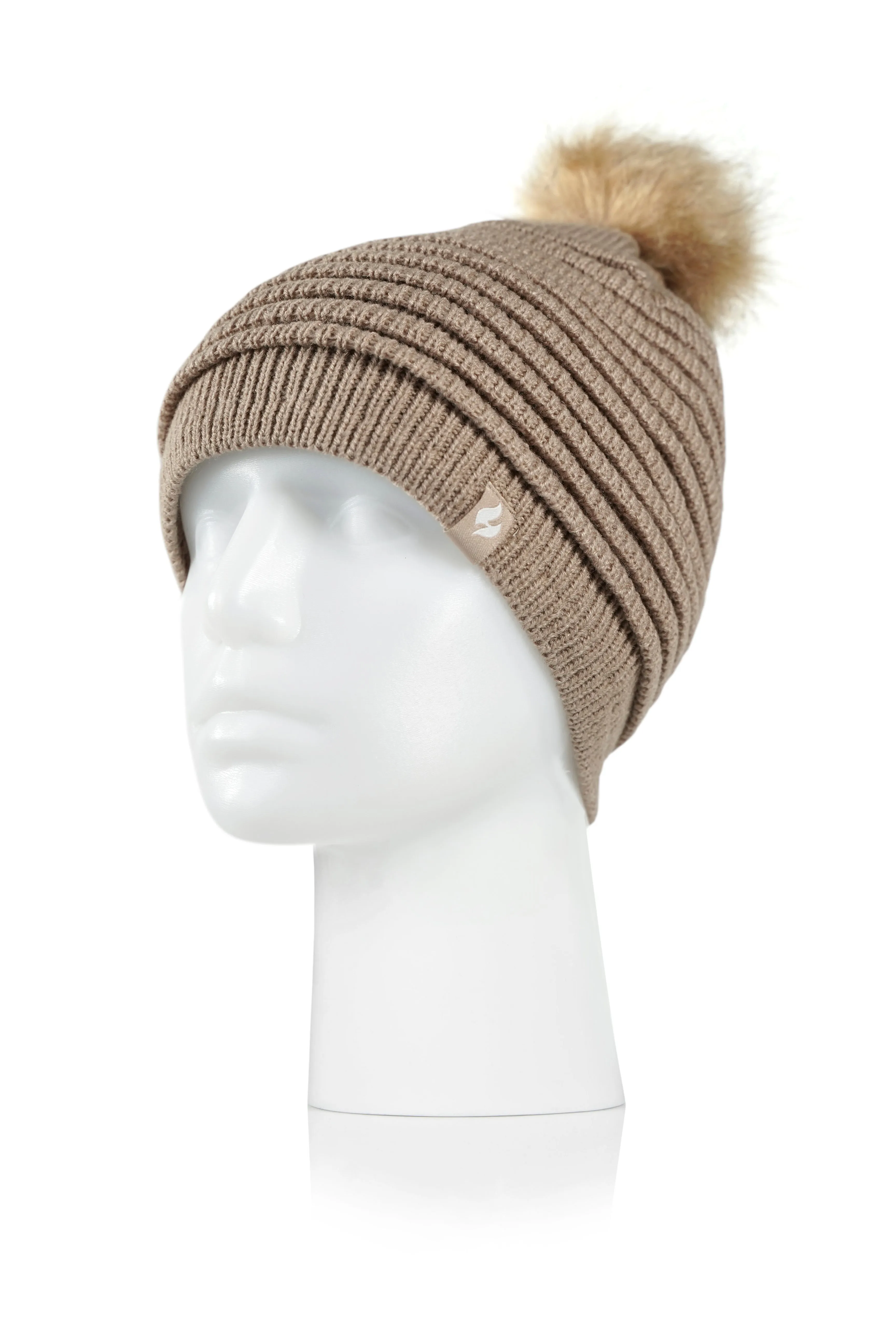 Women's Cannes Ribbed Hat With Pom Pom